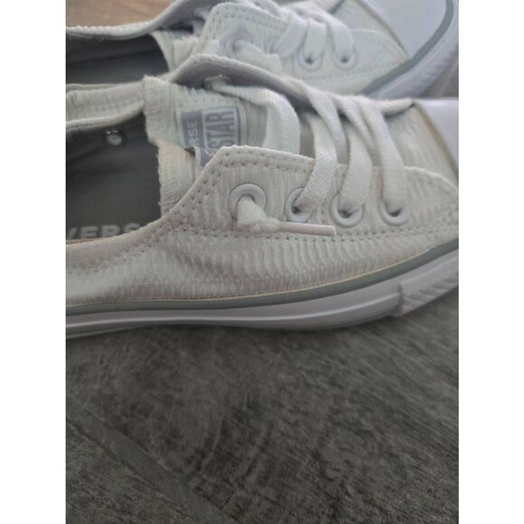 Women's Converse Chuck Taylor All Stars White Gray Textured Scrunch Back Size 6 - Picture 7 of 10